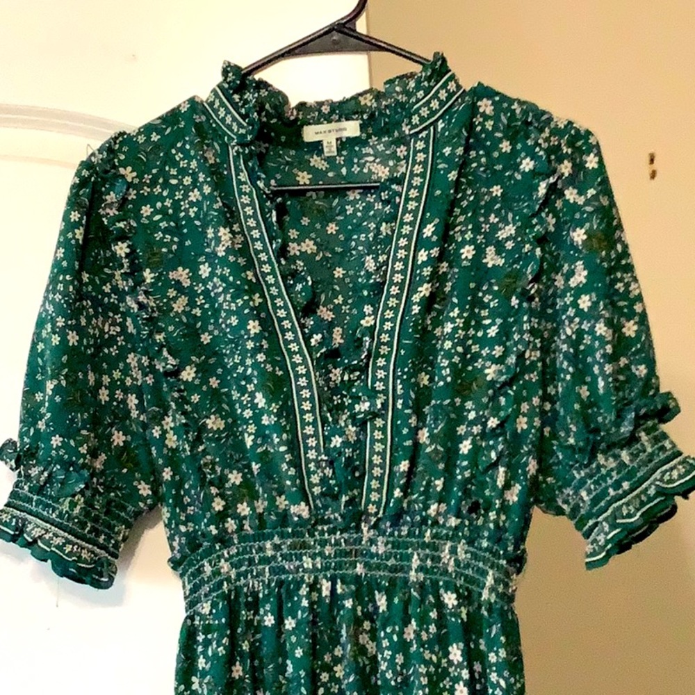 Green Floral Maxi Dress
